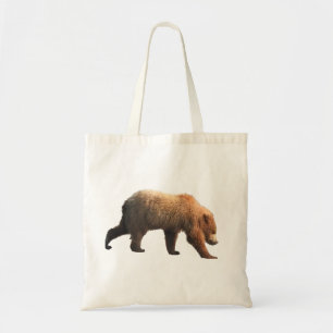 Tote bag with grizzly bear cub
