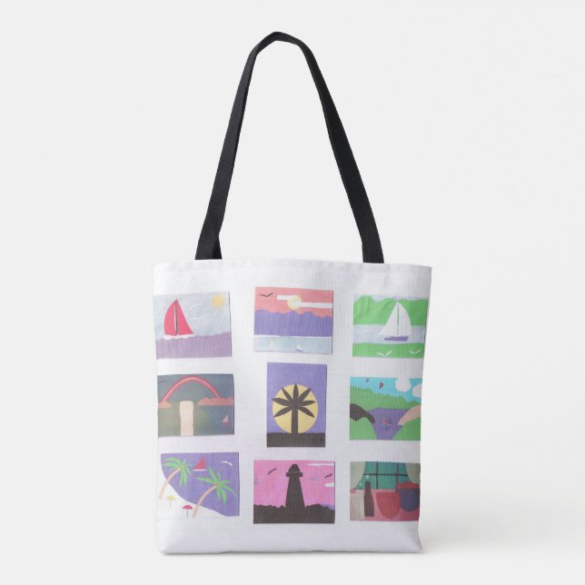 Tote Bag with Outdoor Scenes (Back)