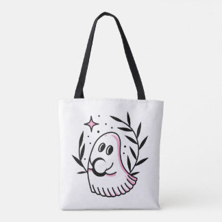 Tote Bag With Pink and Black Full Logo Design