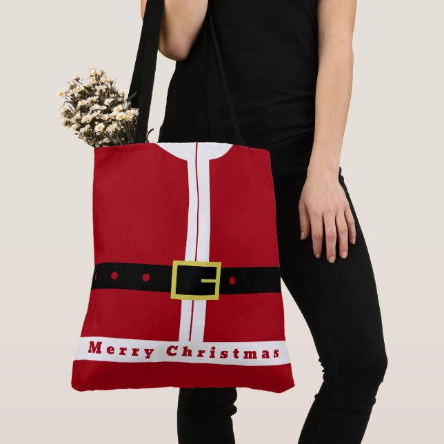 Tote Bag with Santa Claus Design (Close Up)