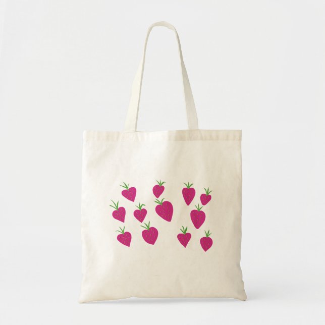 Tote Bag With Strawberries (Front)