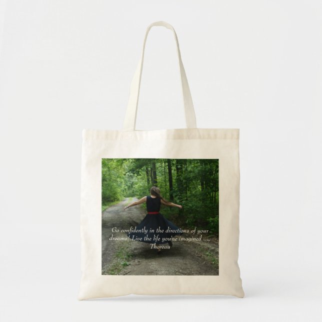 Tote bag with Thoreau quote and original photo (Front)