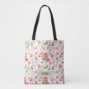 Tote Bag with Watercolor Peonies – Style on the Go