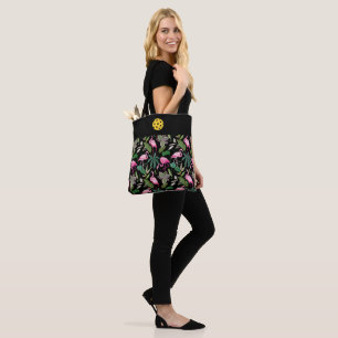 Tote Black Flamingo