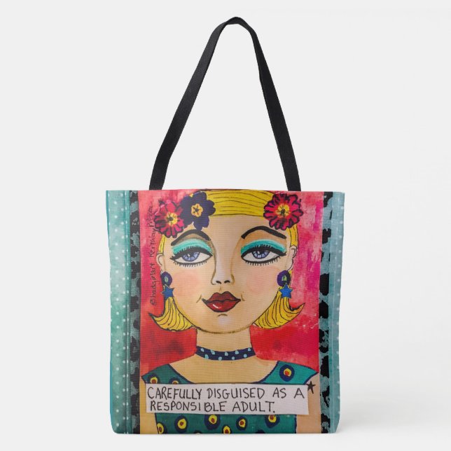 tote-carefully disguised as a responsible adult tote bag (Front)