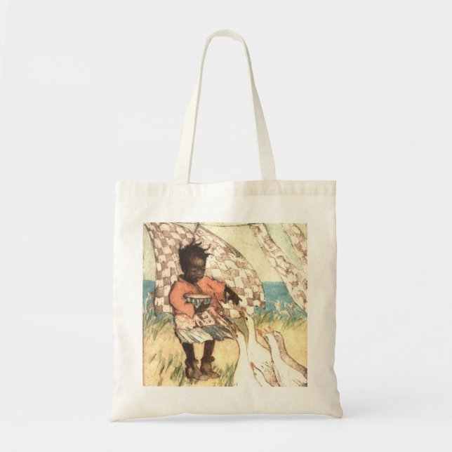Tote : Feeding the Geese by Helen Hyde (1868-1919) Bag (Front)