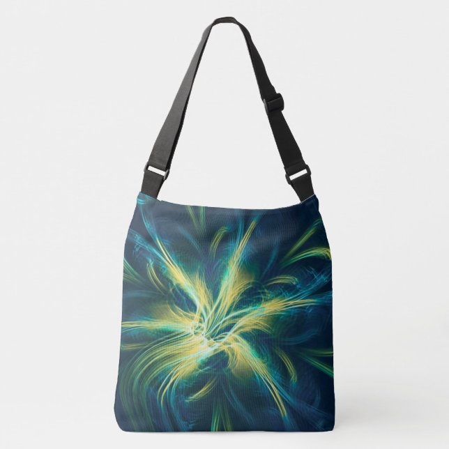 Tote Fractal Flower Blue Palette (Front)
