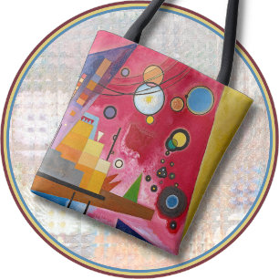 TOTE - "Heavy Red" -Abstract Art Image - Kandinsky Bag