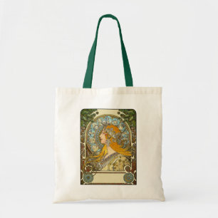 Tote: Mucha Art Nouveau -  Zodiac  - La Plume Tote Bag