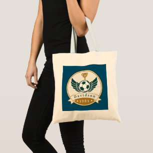Tote- Soccer Football - Personalised - Add Name Tote Bag