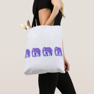 TOTE with an blue elephants Bag