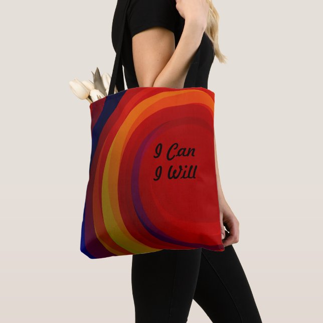 Tote With Geometric Circular Design Bag (Close Up)