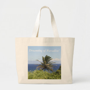 Tote with Scene of Palm Tree & Ocean View