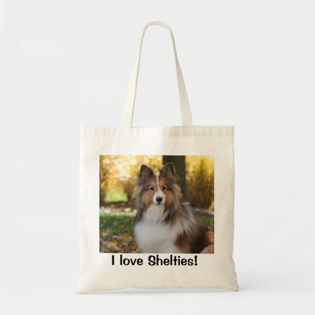 Tote with Sheltie Photo (Front)