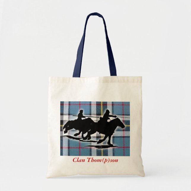 Tote with tartan and border reiver image. bag (Front)