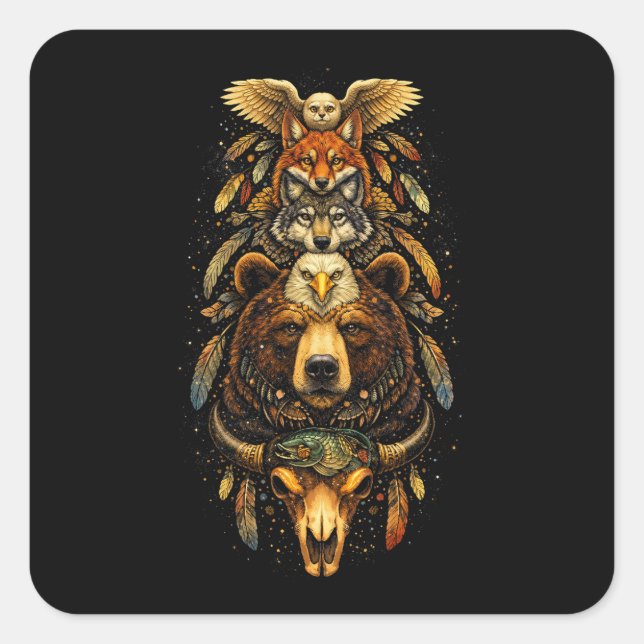 Totem Ascendant Square Sticker (Front)