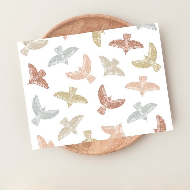 Totem Birds Folk Art Postcard (Creator Uploaded)