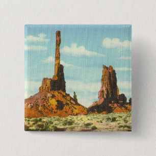 Totem Pole 15 Cm Square Badge