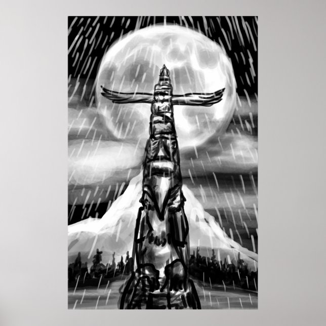 Totem Pole Art Poster (Front)
