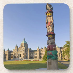 Totem pole at the Parliament building in Coaster