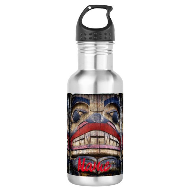 Totem Pole Face Thunder_Cove  710 Ml Water Bottle (Front)