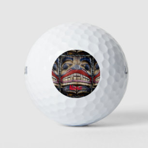 Totem Pole Face Thunder_Cove Golf Balls