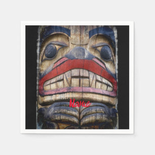 Totem Pole Face Thunder_Cove Napkin