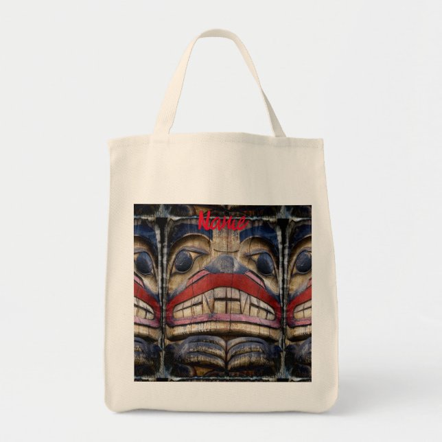Totem Pole Face Thunder_Cove Tote Bag (Front)