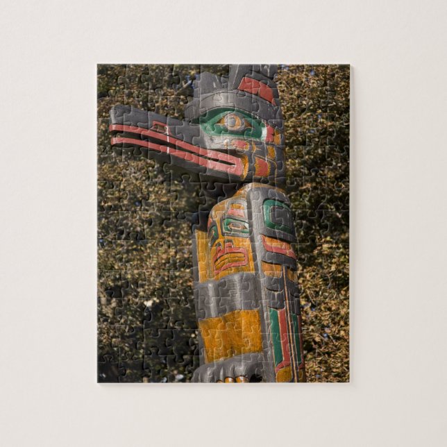 Totem pole in park in Ottawa, Ontario, Canada Jigsaw Puzzle (Vertical)