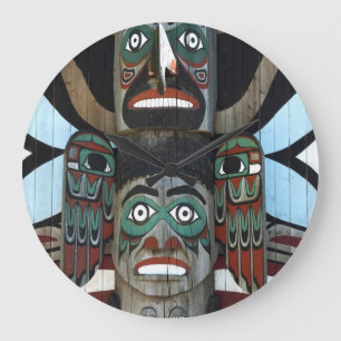 Totem Pole Large Clock