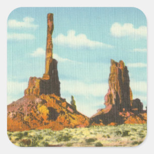 Totem Pole Square Sticker
