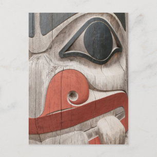 Totem poles at Haida Heritage Centre Museum Postcard