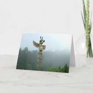 Totem Rising in the Mist Greeting Card