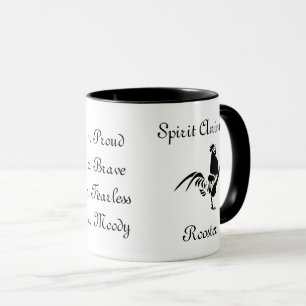 Totem Spirit Animal Proud Black Rooster  Mug