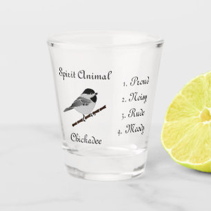 Totem Spirit Totem Carolina Chickadee Cartoon Shot Glass