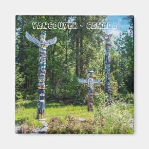 Totems in Stanley Park, Vancouver Canada Magnet