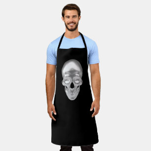 Totenkopf, Schädel silber 3D-Optik - Apron