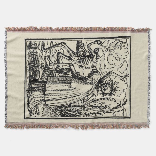 Totentanz, Dance of macabre (Holbein) Throw Blanket (Front)