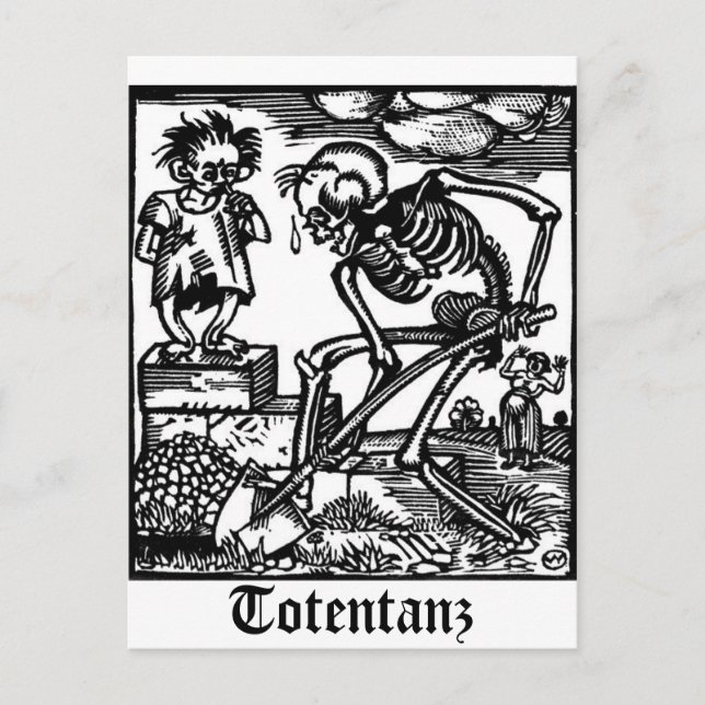 Totentanz Death and the Boy postcard (Front)