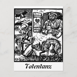 Totentanz Death waits postcard