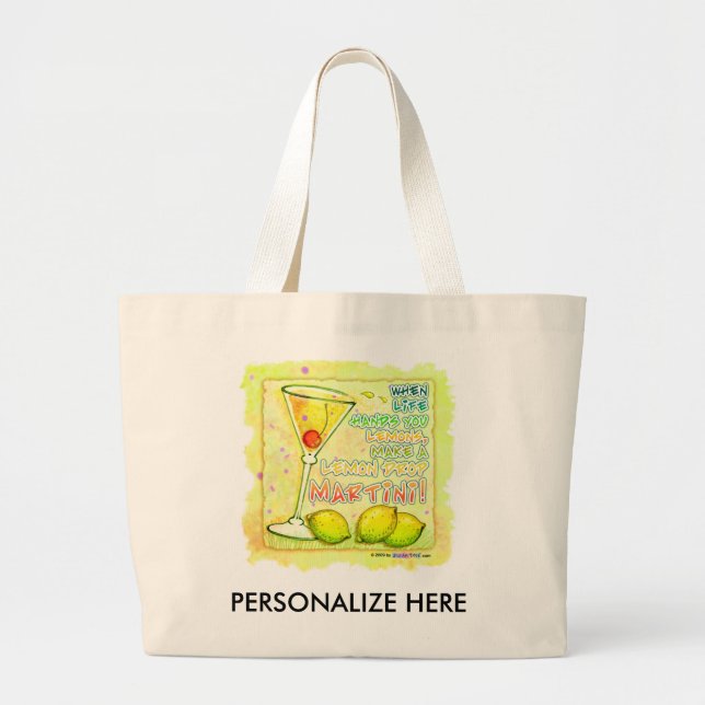 Totes, Bags - Lemon Drop Martini (Front)