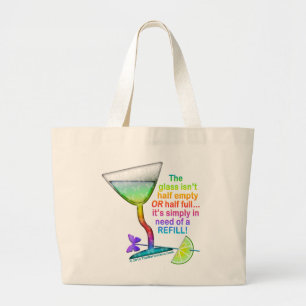 TOTES & GROCERY BAGS - GLASS HALF FULL