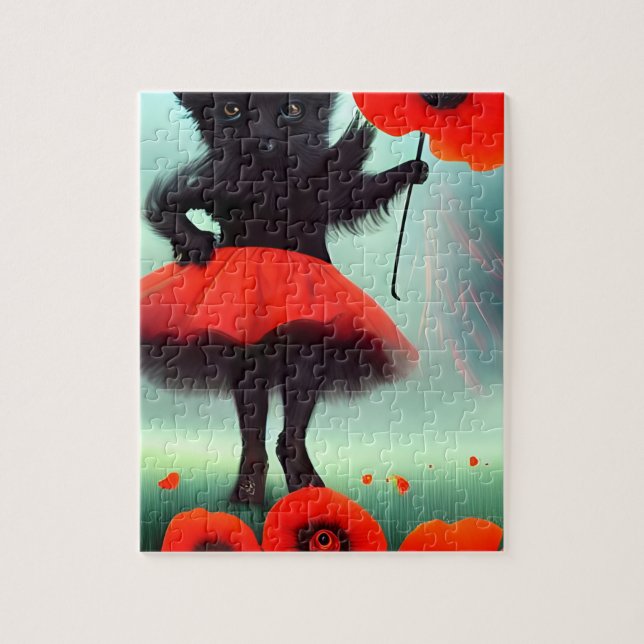 Toto in the Poppy Field Jigsaw Puzzle (Vertical)