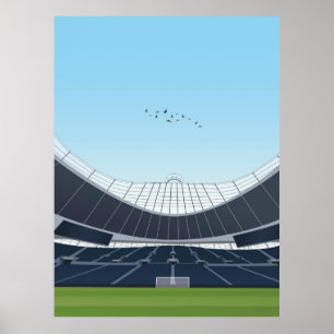 Tottenham Hotspur Stadium Illustration Design Poster