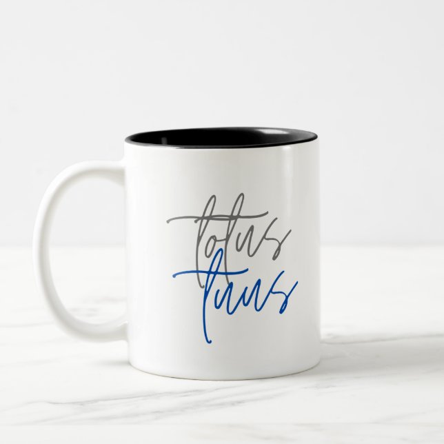 Totus Tuus Two-Tone Coffee Mug (Left)