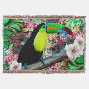 Toucan 4 throw blanket