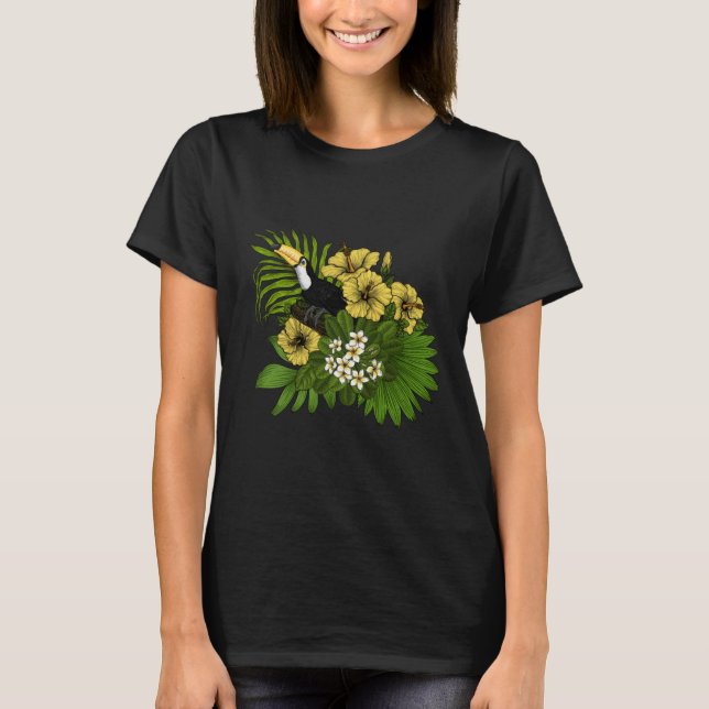 Toucan and tropical flora 2 T-Shirt (Front)
