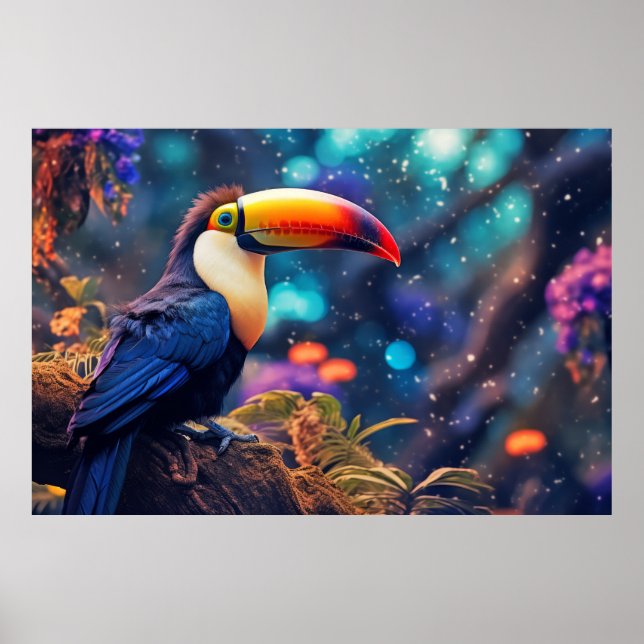 Toucan Animal Bird Wildlife Wilderness Colourful Poster (Front)