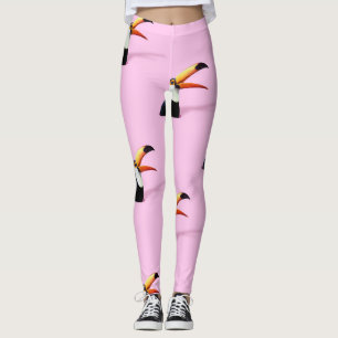 Toucan Announcement: Tropical Pink Paradise Leggings