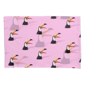 Toucan Announcement: Tropical Pink Paradise Pillowcase